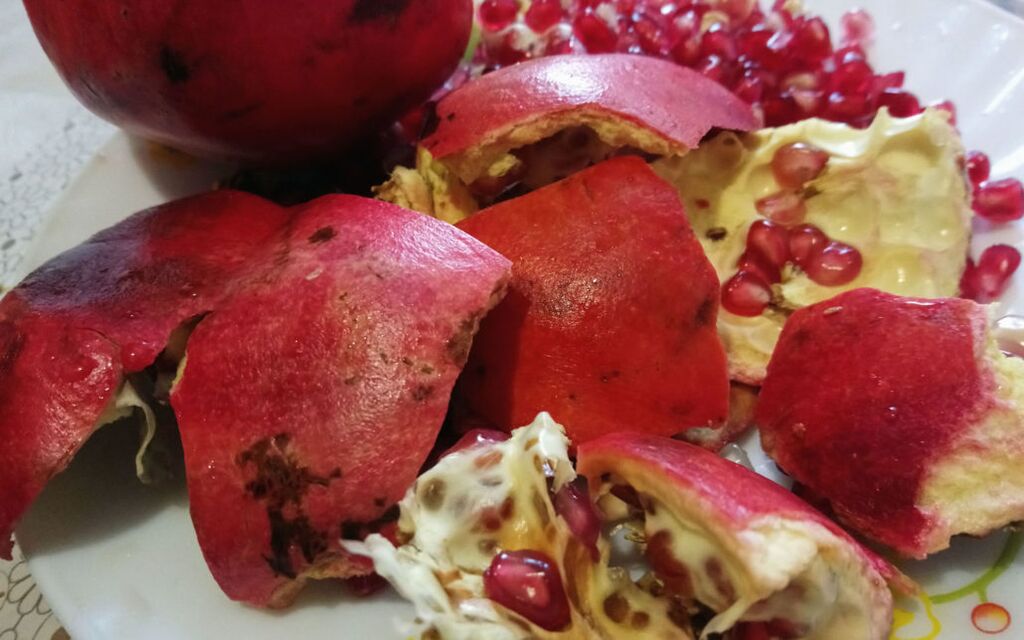 pomegranate peel for worms